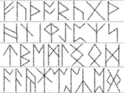 Нортумбрийский и Исландский ряды Futhark_n