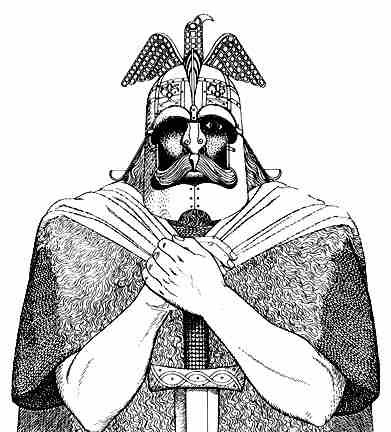 Odin as Grimner (the masked one), or as Hjalmbari (helm-bearer).