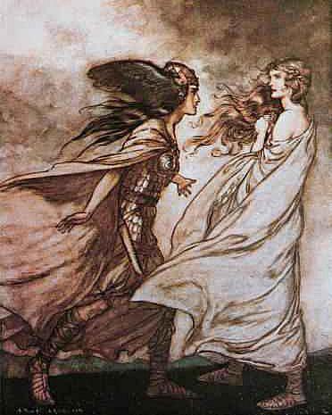 Already Brunhilde is under the spell of the cursed ring.