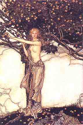 Freia with the apples of immortality, from 
Wagner's Das Rhinegold