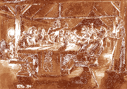 Sumble (symbel) is one of the most important Heathen rites. The Ancestors and Gods are toasted, and folk swear to do great deeds. 